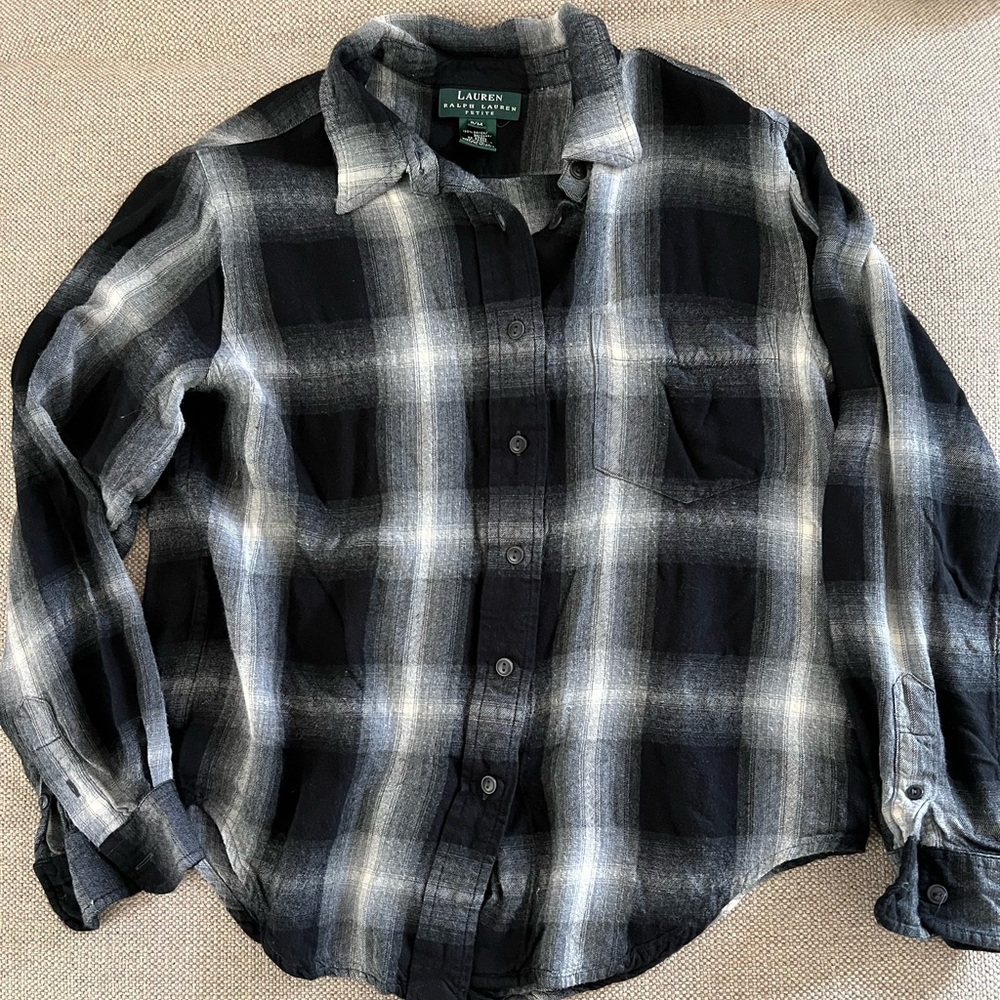 Ralph Lauren medium petite womens flannel